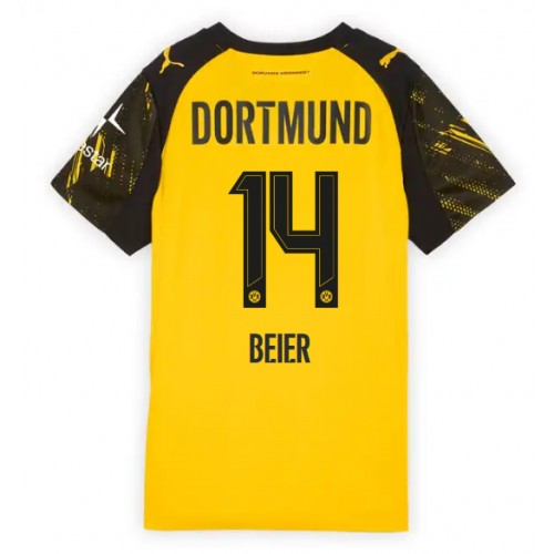 Borussia Dortmund Maximilian Beier #14 Domaci Dres za Ženska 2025-26 Kratak Rukav